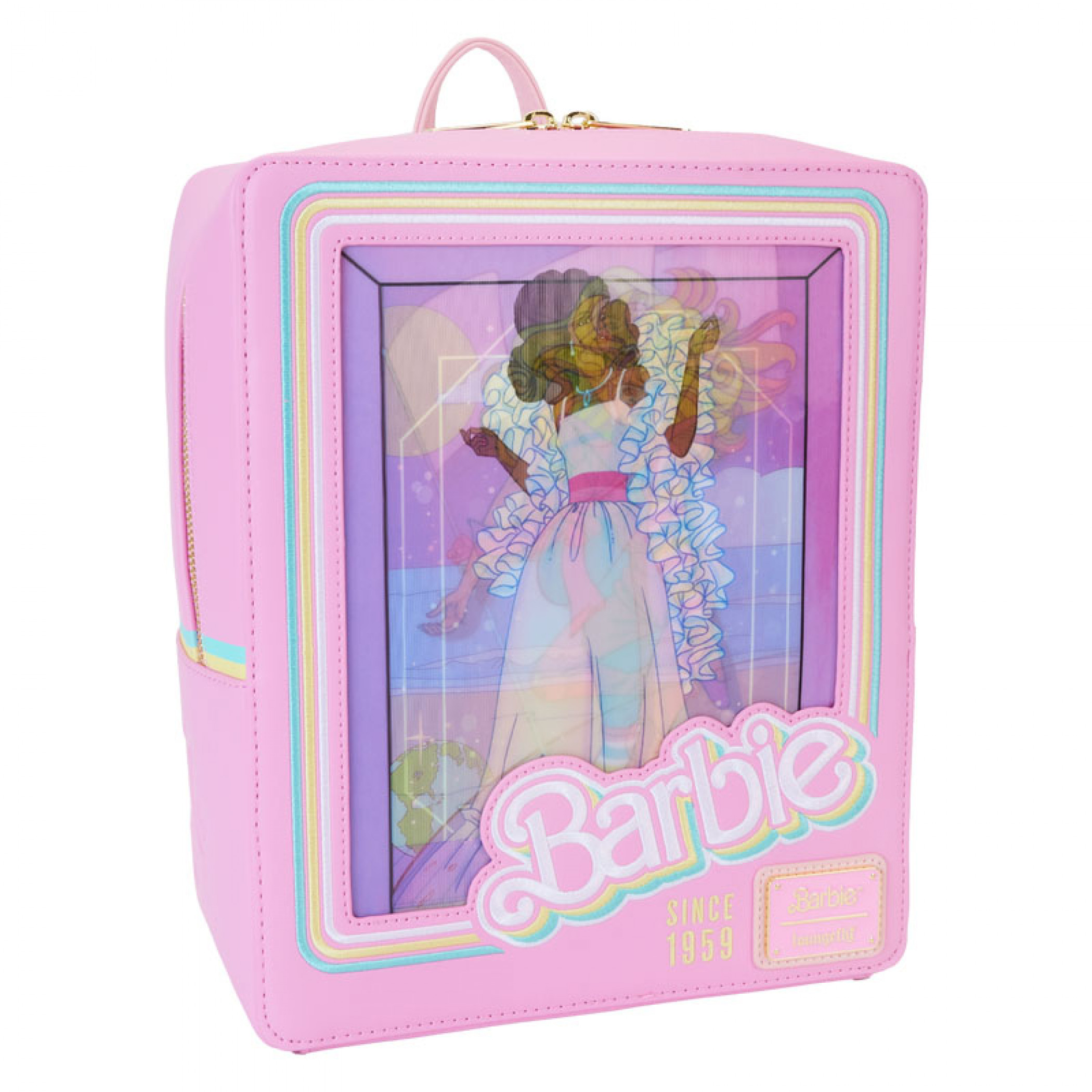 Barbie Doll Triple Lenticular Mini Backpack By Loungefly